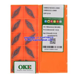 Original OKE VNMG160408-OMM OP1215 Carbide Insert - Diamond 35° (10 PCS)