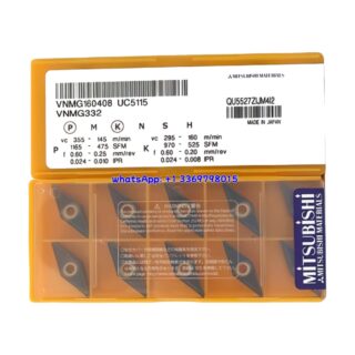 Original Mitsubishi VNMG160408 UC5115 Carbide Insert - Diamond 35° | Steel (10 PCS)