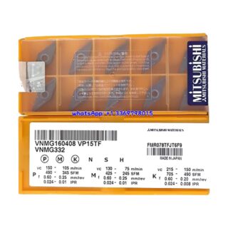 Original Mitsubishi VNMG160408 VP15TF Carbide Insert - Diamond 35° | Steel, Stainless Steel (10 PCS)