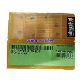 Original Mitsubishi WBGT020102L-F NX2525 Carbide Insert - Trigon 80° | Steel (10 PCS)
