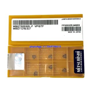 Original Mitsubishi WBGT020102L-F VP15TF Carbide Insert - Trigon 80° | Steel, Stainless Steel (10 PCS)