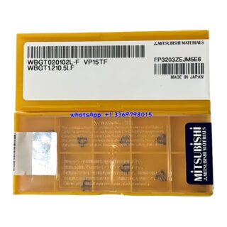 Original Mitsubishi WBGT020102L-F VP15TF Carbide Insert - Trigon 80° | Steel, Stainless Steel (10 PCS)
