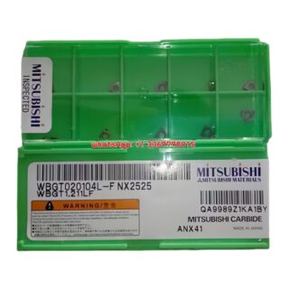 Original Mitsubishi WBGT020104L-F NX2525 Carbide Insert - Trigon 80° | Steel & More (10 PCS)