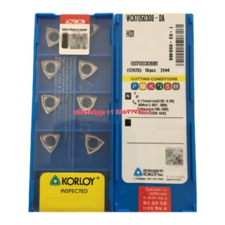Original Korloy WCKT050308-DA H01 Carbide Turning Insert - Trigon 80° | Aluminum, Non-Ferrous (10 PCS)