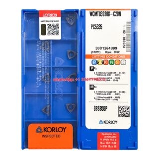 Original Korloy WCMT030208-C20N PC5335 Carbide Turning Insert - Trigon 80° (10 PCS)