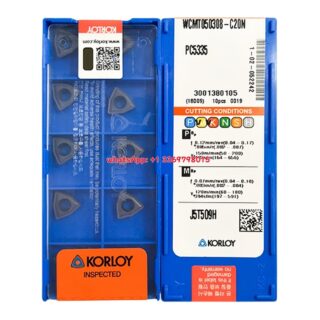 Original Korloy WCMT050308-C20N PC5335 Carbide Turning Insert - Trigon 80° (10 PCS)