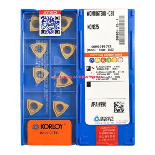 Original Korloy WCMT06T308-C20 NCM325 Carbide Turning Insert - Trigon 80° (10 PCS)