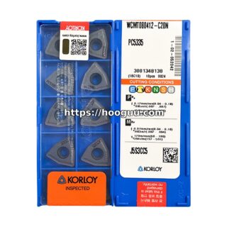 Original Korloy WCMT080412-C20N PC5335 Carbide Insert - Trigon 80° | Steel & More