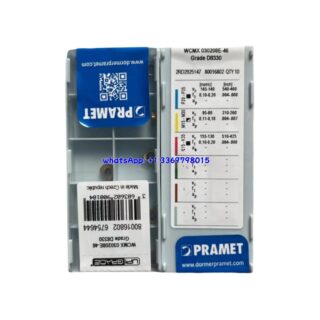 Original Pramet WCMX030208E-46 D8330 Carbide Turning Insert - Trigon 80° (10 PCS)