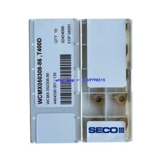 Original Seco WCMX050308-86 T400D Carbide Turning Insert - Trigon 80° (10 PCS)
