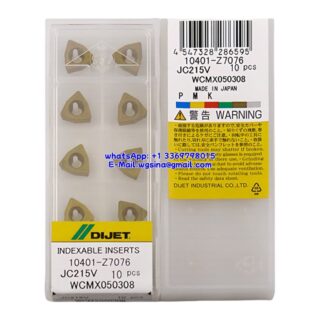 Original DIJET WCMX06T308 JC5040 Carbide Insert - Trigon 80° (10 PCS)