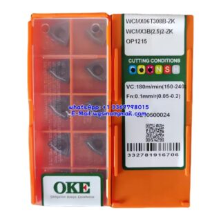 Original OKE WCMX06T308B-ZK OP1215 Carbide Insert - Trigon 80° (10 PCS)