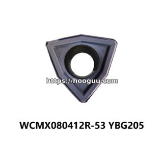 Original ZCC-CT WCMX080412R-53 YBG205 Carbide Turning Insert - Trigon 80° | Non-ferrous (10 PCS)