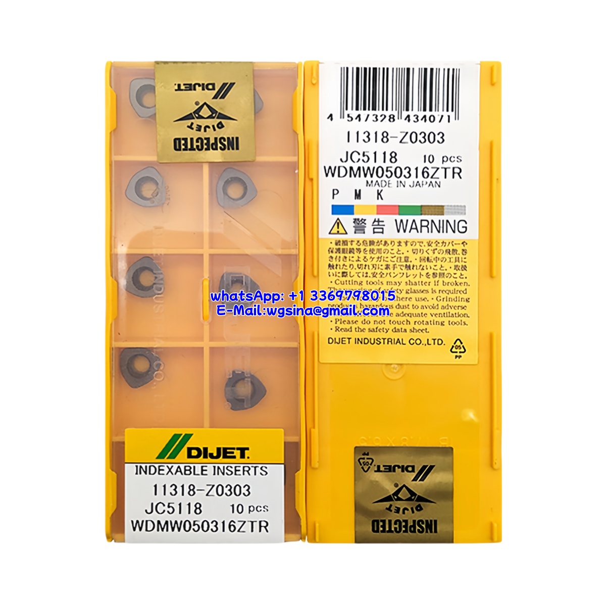 CNC WDMW050316ZTR JC5118 Carbide Insert - Trigon 80° | Steel & More (10 PCS)