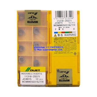 Original DIJET WDMW050316ZTR JC8015 Carbide Insert - Trigon 80° (10 PCS)