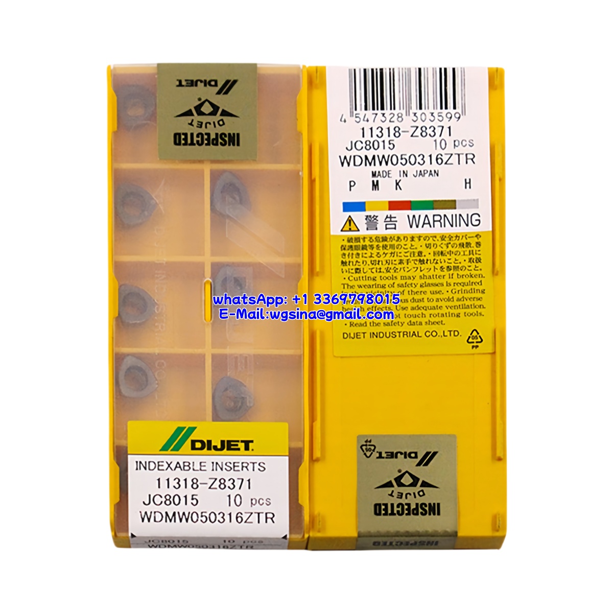 CNC WDMW050316ZTR JC8015 Carbide Insert - Trigon 80° | Steel & More (10 PCS)