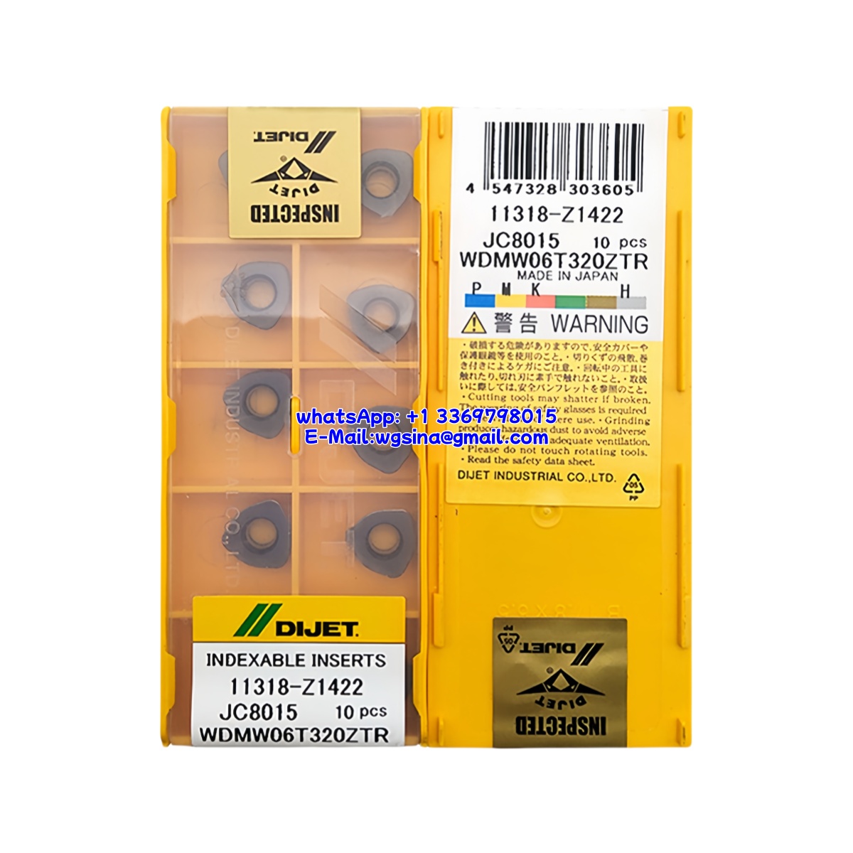 CNC WDMW06T320ZTR JC8015 Carbide Insert - Trigon 80° | Steel & More (10 PCS)