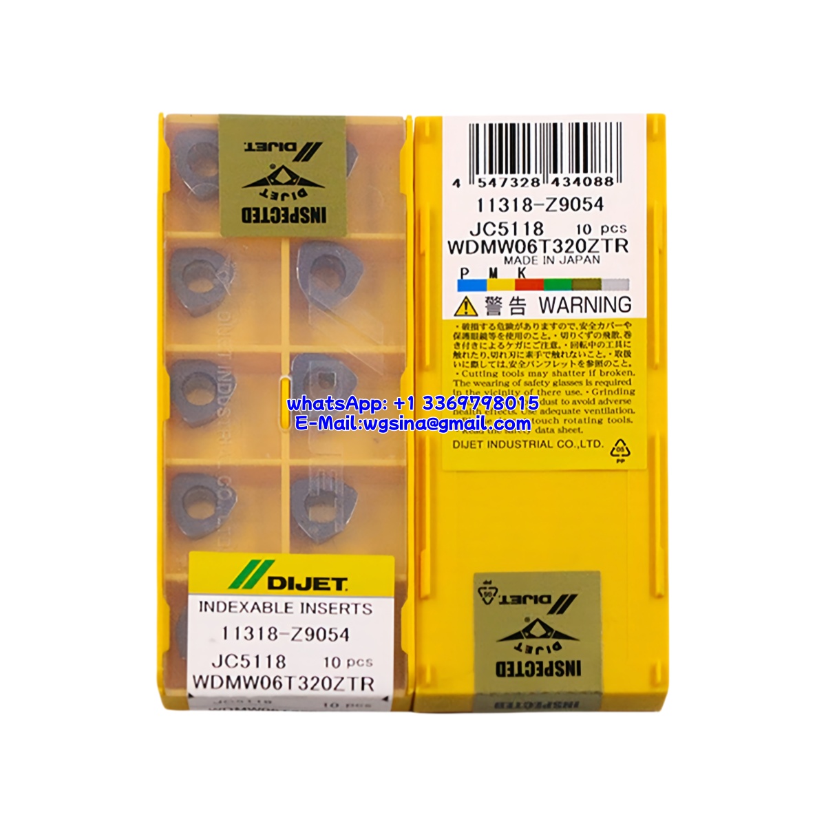 CNC WDMW06T320ZTR JC8118 Carbide Insert - Trigon 80° | Steel & More (10 PCS)