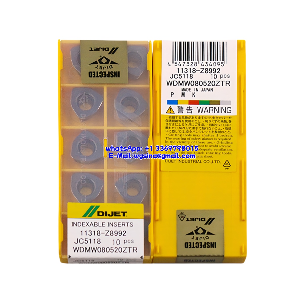 CNC WDMW080520ZTR JC5118 Carbide Insert - Trigon 80° | Steel & More (10 PCS)