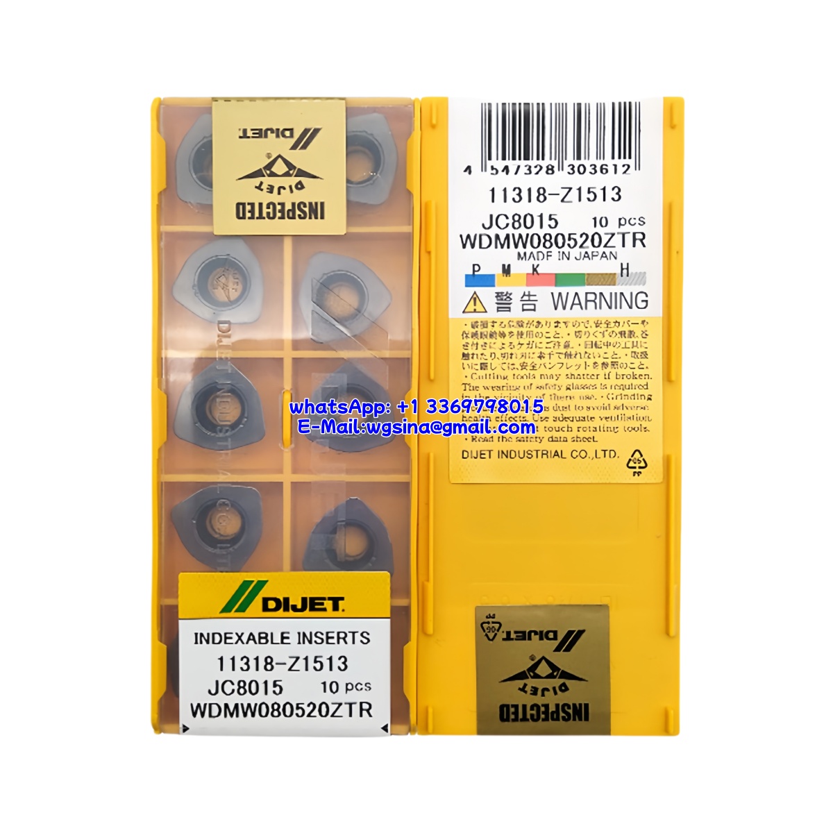CNC WDMW080520ZTR JC8015 Carbide Insert - Trigon 80° | Steel & More (10 PCS)