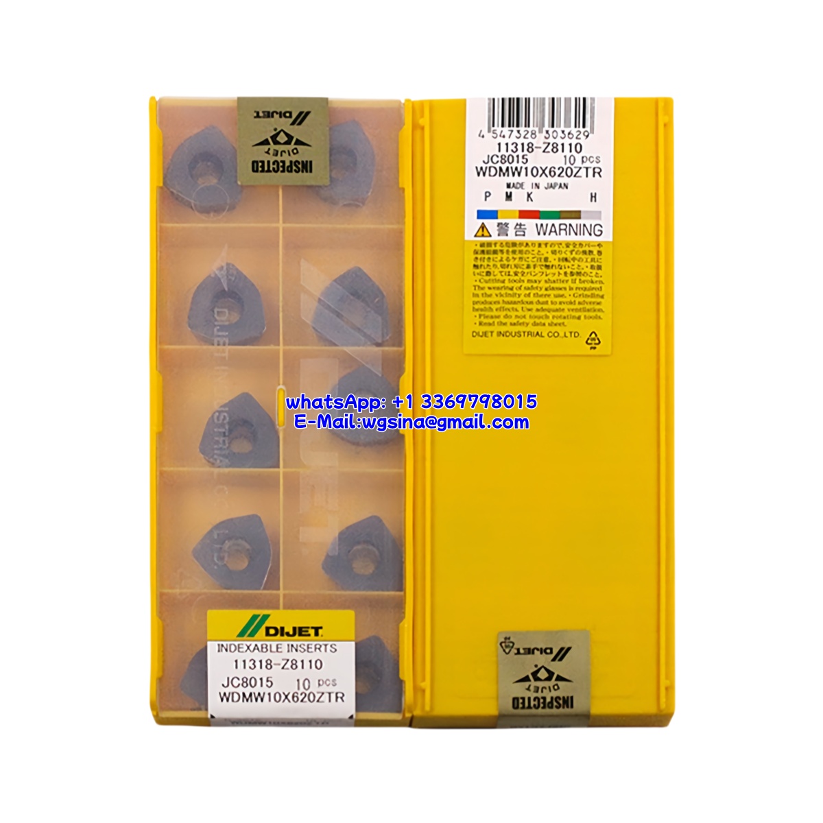 CNC WDMW10X620ZTR JC8015 Carbide Insert - Trigon 80° | Steel & More (10 PCS)