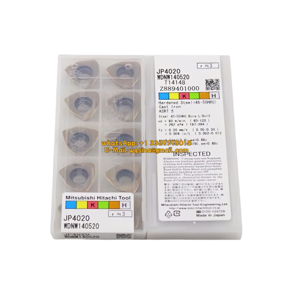 CNC WDNW140520 JP4020 Carbide Insert - Trigon 80° | Steel, Cast Iron (10 PCS)