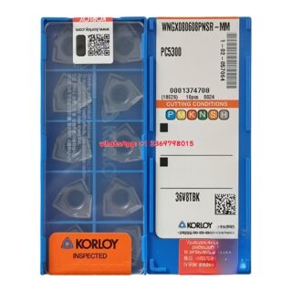 Original Korloy WNGX080608PNSR-MM PC5300 Carbide Turning Insert - Trigon 80° | Steel (10 PCS)