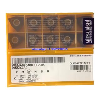 Original Mitsubishi WNMA080408 UC5115 Carbide Insert - Trigon 80° | Cast Iron (10 PCS)
