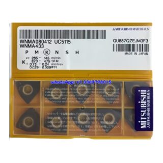 Original Mitsubishi WNMA080412 UC5115 Carbide Insert - Trigon 80° | Steel (10 PCS)