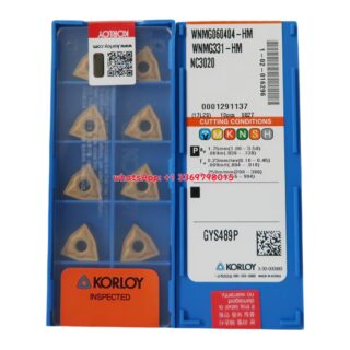 Original Korloy WNMG060404-HM NC3020 Carbide Turning Insert - Trigon 80° | Cast Iron (10 PCS)