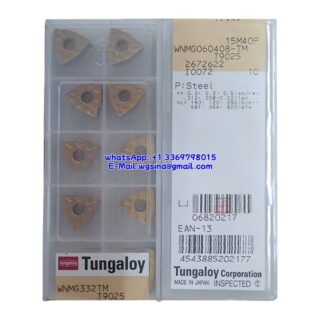 Original Tungaloy WNMG060408-TM T9025 Carbide Insert - Trigon 80° (10 PCS)