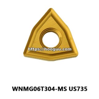Original Mitsubishi WNMG06T304-MS US735 Carbide Turning Insert - Trigon 80° | Steel, Stainless Steel (10 PCS)
