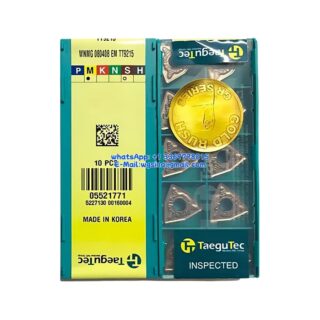 Original TaeguTec WNMG080412-MT TT9225 Carbide Turning Insert - Trigon 80° | Steel (10 PCS)