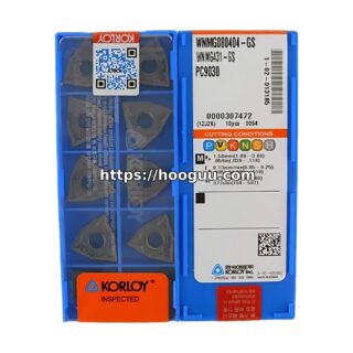 Original Korloy WNMG080404-GS PC9030 Carbide Turning Insert - Trigon 80° | Steel, Stainless Steel