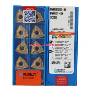 Original Korloy WNMG080404-HM NC3030 Carbide Turning Insert - Trigon 80° | Cast Iron (10 PCS)
