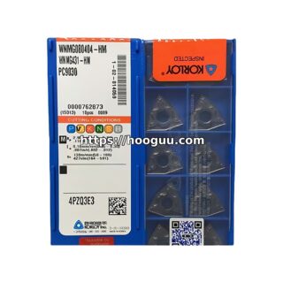 Original Korloy WNMG080404-HM PC9030 Carbide Turning Insert - Trigon 80° | Steel & More