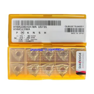 Original Mitsubishi WNMG080404-MA US735 Carbide Insert - Trigon 80° | Steel (10 PCS)