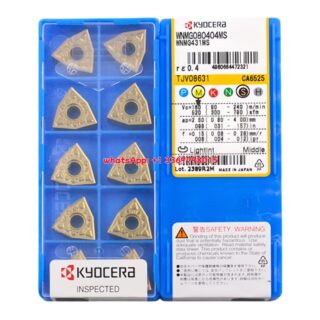 Original Kyocera WNMG080404-MS KX405 Carbide Turning Insert - Trigon 80° (10 PCS)