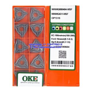 Original OKE WNMG080404-MSF OP1315 Carbide Insert - Trigon 80° (10 PCS)