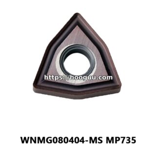 Original Mitsubishi WNMG080404-MS MP735 Carbide Turning Insert - Trigon 80° | Steel & More (10 PCS)