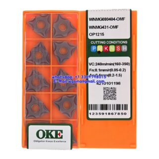 Original OKE WNMG080404-OMF OP1215 Carbide Insert - Trigon 80° (10 PCS)