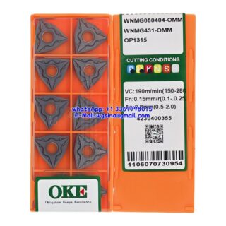 Original OKE WNMG080404-OMM OP1315 Carbide Insert - Trigon 80° (10 PCS)