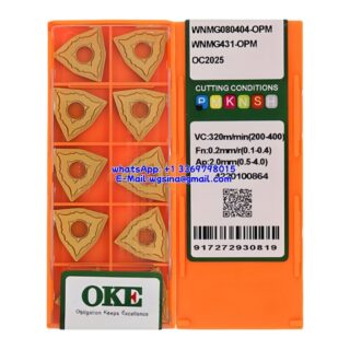 Original OKE WNMG080404-OPM OC2025 Carbide Insert - Trigon 80° (10 PCS)