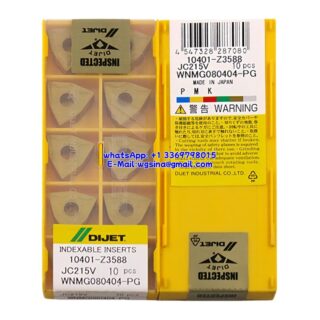 Original DIJET WNMG080404-PG JC215V Carbide Turning Insert - Trigon 80° (10 PCS)