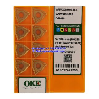 Original OKE WNMG080404-TEA OP9080 Carbide Insert - Trigon 80° (10 PCS)