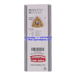 Original Tungaloy WNMG080404-TM-T9115 T9115 Carbide Insert - Trigon 80° | Steel (10 PCS)