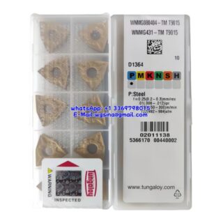 Original Tungaloy WNMG080404-TM T9015 Carbide Insert - Trigon 80° (10 PCS)