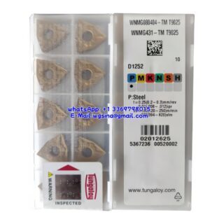 Original Tungaloy WNMG080404-TM T9025 Carbide Insert - Trigon 80° (10 PCS)