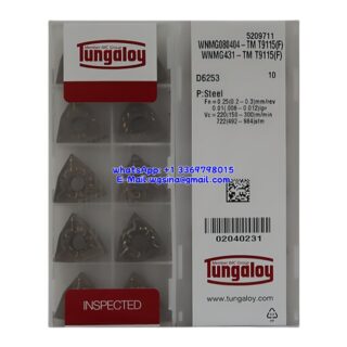 Original Tungaloy WNMG080404-TM T9115 Carbide Insert - Trigon 80° | Steel (10 PCS) WNMG080404-TM T9115(F)