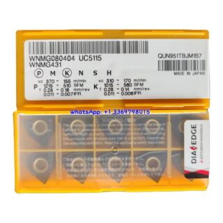 Original Mitsubishi WNMG080404 UC5115 Carbide Insert - Trigon 80° | Steel (10 PCS)